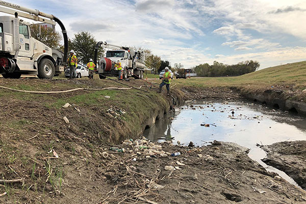 Highway Culvert Cleanout in DFW | Kleen Pipe Underground Pipe Maintenance